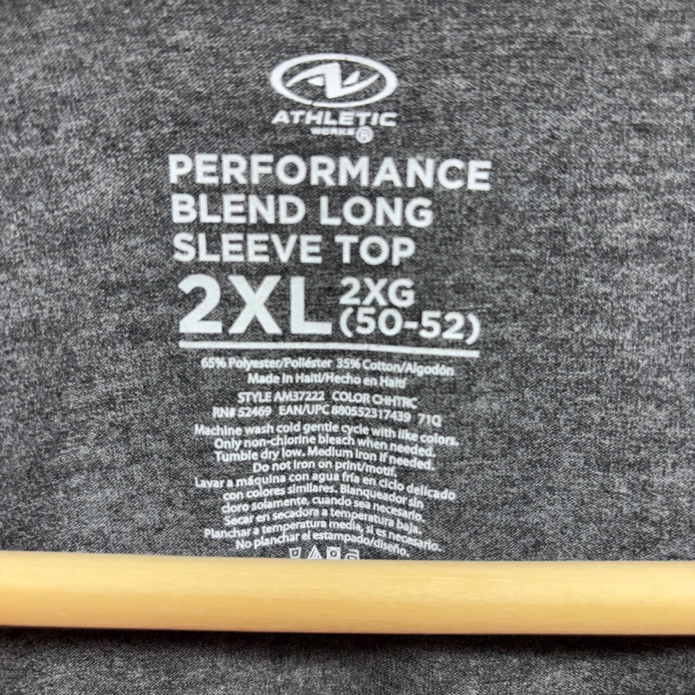 Athletic Works Performance Blend 3/4 Sleeves Santa 2XL Christmas - Picture 3 of 6